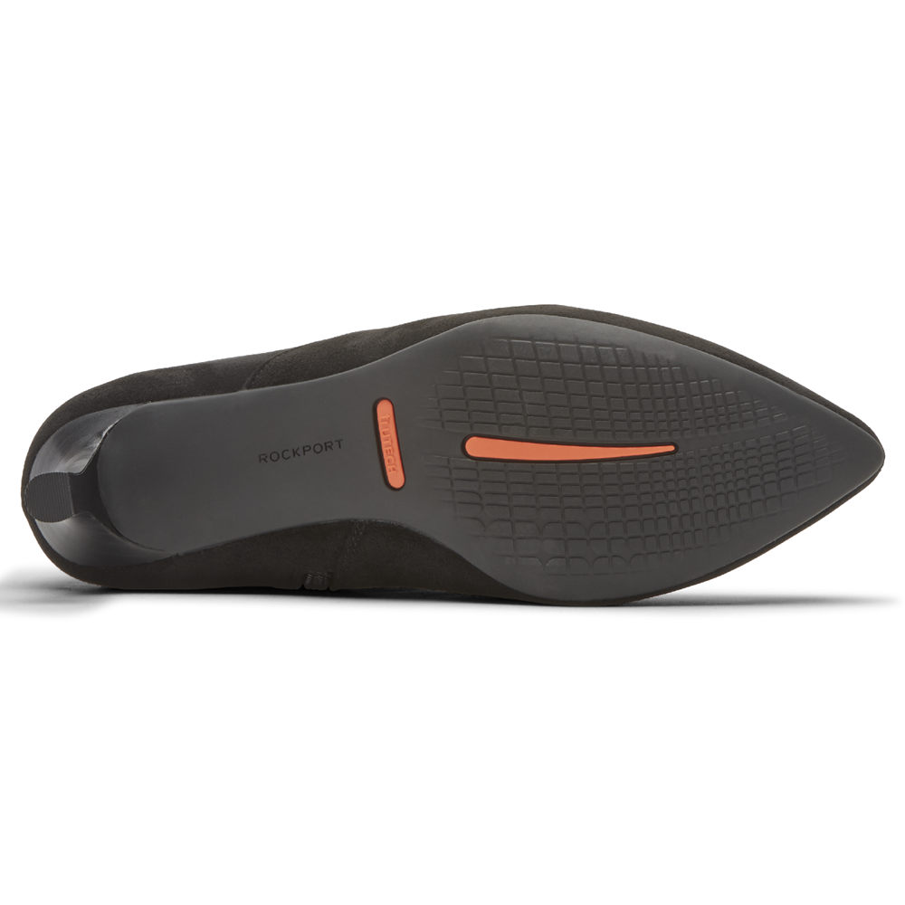 Botki Rockport Damskie Czarne - Total Motion Alaiya Stretch - UE7510286